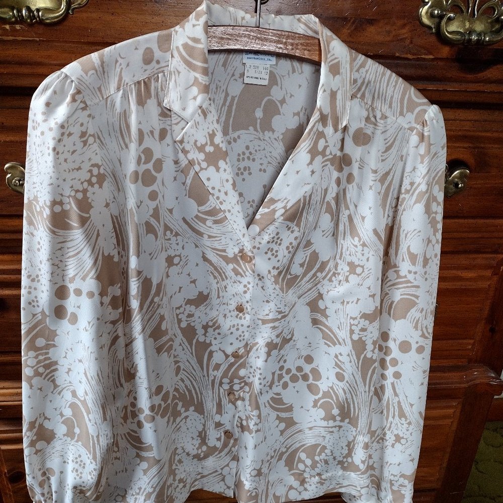 Hardly Worn 70s Levi Strauss Women's 12 Polyester Blouse